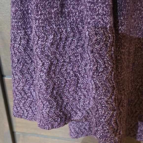 Croft & Barrow Textured Purple Cardigan - Picture 2 of 5